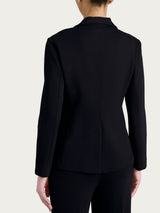 Blazer due bottoni in Compact con Cashmere Neri Donna - Ragno