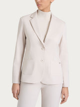 Blazer due bottoni in Compact con Cashmere Bianchi Donna - Ragno