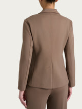Blazer due bottoni in Compact con Cashmere Marroni Donna - Ragno