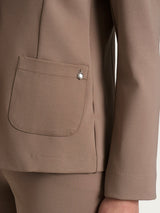 Blazer due bottoni in Cashmere Compact Marroni Donna - Ragno