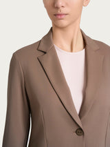 Blazer due bottoni in Cashmere Compact Marroni Donna - Ragno