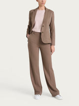 Blazer due bottoni in Cashmere Compact Marroni Donna - Ragno