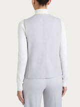 Gilet con quattro bottoni in Cashmere Compact Neri Donna - Ragno