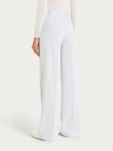 Pantalone a palazzo con tasche in Cashmere Compact Neri Donna - Ragno