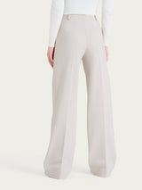 Pantalone a palazzo con tasche in Cashmere Compact Bianchi Donna - Ragno
