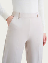 Pantalone a palazzo con tasche in Compact con Cashmere Bianchi Donna - Ragno