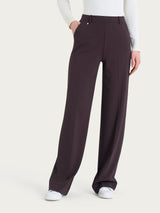 Pantalone a palazzo con tasche in Cashmere Compact Marroni Donna - Ragno