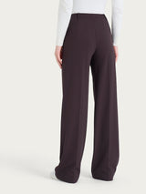 Pantalone a palazzo con tasche in Cashmere Compact Marroni Donna - Ragno