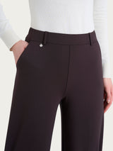 Pantalone a palazzo con tasche in Cashmere Compact Marroni Donna - Ragno