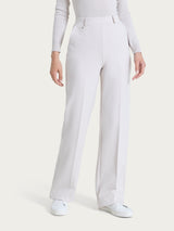 Pantalone ampio con tasche in Cashmere Compact Bianchi Donna - Ragno