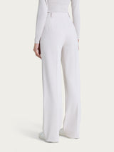 Pantalone ampio con tasche in Cashmere Compact Bianchi Donna - Ragno