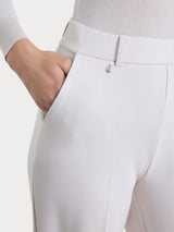 Pantalone ampio con tasche in Cashmere Compact Bianchi Donna - Ragno