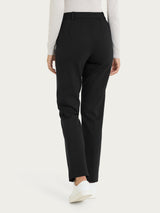 Pantalone dritto con tasche in Cashmere Compact Neri Donna - Ragno