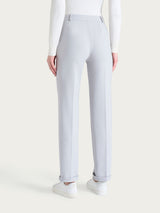 Pantalone dritto con tasche in Cashmere Compact Neri Donna - Ragno
