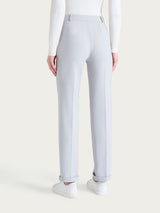 Pantalone dritto con tasche in Cashmere Compact Neri Donna - Ragno