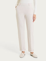 Pantalone dritto con tasche in Cashmere Compact Bianchi Donna - Ragno