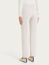 Pantalone dritto con tasche in Cashmere Compact Bianchi Donna - Ragno