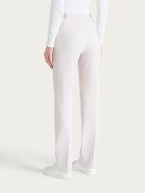 Pantalone dritto con tasche in Cashmere Compact Bianchi Donna - Ragno