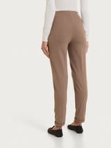 Pantalone dritto con tasche in Cashmere Compact Marroni Donna - Ragno