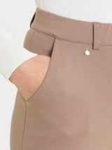 Pantalone dritto con tasche in Cashmere Compact Marroni Donna - Ragno