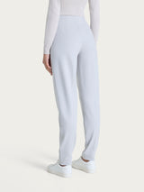 Pantalone a sigaretta con risvolto in Cashmere Compact Neri Donna - Ragno