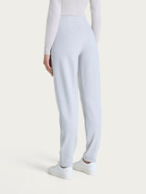 Pantalone a sigaretta con risvolto in Cashmere Compact Neri Donna - Ragno