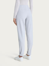 Pantalone a sigaretta con risvolto in Cashmere Compact Neri Donna - Ragno