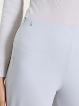 Pantalone a sigaretta con risvolto in Cashmere Compact Neri Donna - Ragno