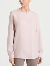 Blusa girocollo in Winter Ecoseta Rosa Donna - Ragno
