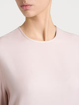 Blusa girocollo in Winter Ecoseta Rosa Donna - Ragno