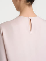 Blusa girocollo in Winter Ecoseta Rosa Donna - Ragno