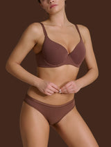 beYOUtiful YouUp - Reggiseno con ferretto in cotone elasticizzato Marroni Donna - Ragno