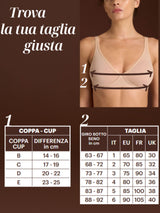 beYOUtiful YouUp - Reggiseno con imbottitura in cotone elasticizzato Marroni Donna - Ragno