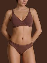 beYOUtiful YouUp - Reggiseno senza ferretto in cotone elasticizzato Marroni Donna - Ragno