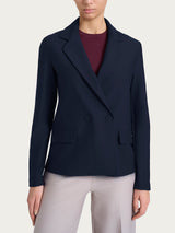 Blazer doppio petto in Compact Blu Donna - Ragno
