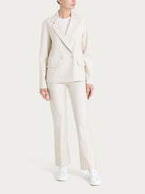 Blazer doppio petto in Compact Bianchi Donna - Ragno