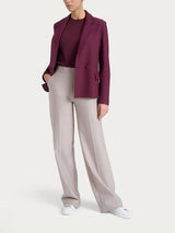 Blazer doppio petto in Compact Viola Donna - Ragno