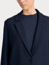 Blazer over con un bottone in Compact Blu Donna - Ragno