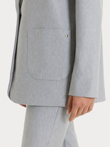 Blazer over con un bottone in Compact Neri Donna - Ragno