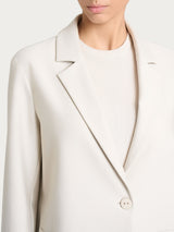 Blazer over con un bottone in Compact Bianchi Donna - Ragno