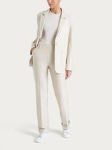 Blazer over con un bottone in Compact Bianchi Donna - Ragno