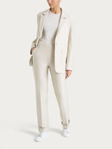 Blazer over con un bottone in Compact Bianchi Donna - Ragno