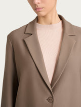Blazer over con un bottone in Compact Marroni Donna - Ragno