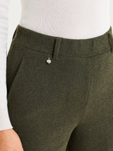 Pantalone ampio con tasche in Japanese Fleece Verdi Donna - Ragno