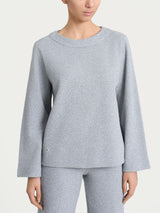 Felpa girocollo in Japanese Fleece Neri Donna - Ragno