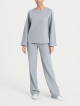 Felpa girocollo in Japanese Fleece Neri Donna - Ragno