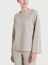 Felpa girocollo in Japanese Fleece Grigi Donna - Ragno