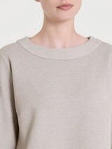 Felpa girocollo in Japanese Fleece Grigi Donna - Ragno