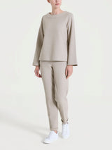 Felpa girocollo in Japanese Fleece Grigi Donna - Ragno