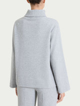 Felpa con collo a ciambella in Japanese Fleece Neri Donna - Ragno